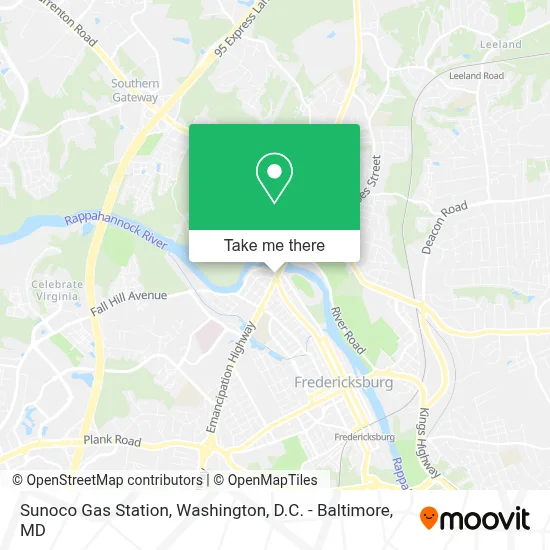 Sunoco Gas Station map