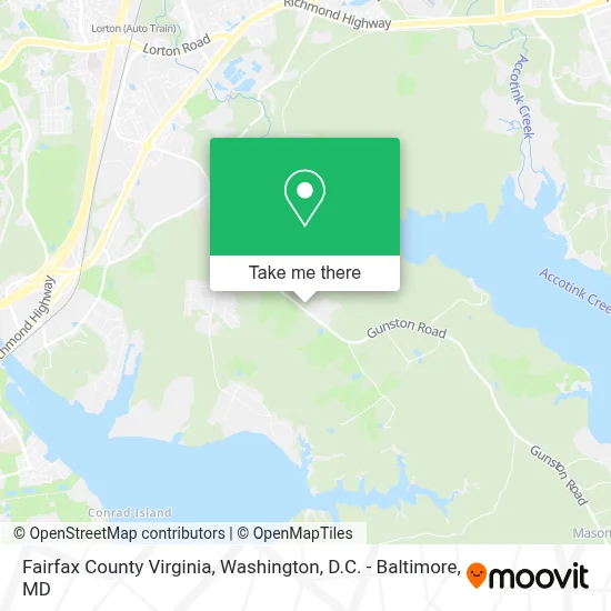 Fairfax County Virginia map