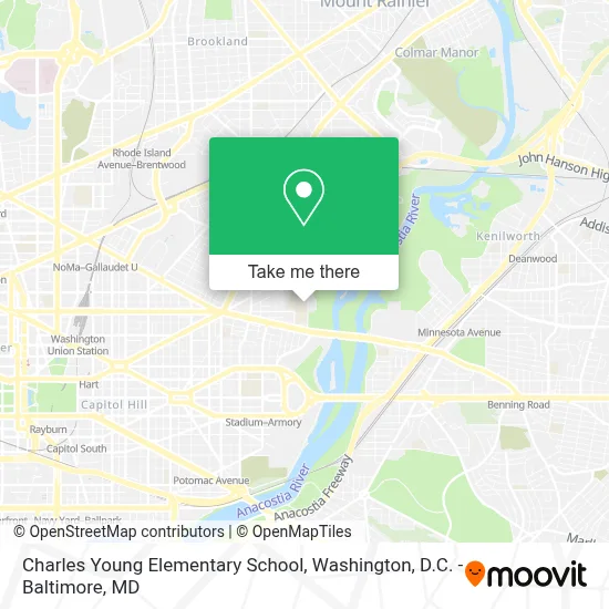 Charles Young Elementary School map