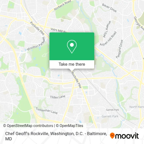 Chef Geoff's Rockville map