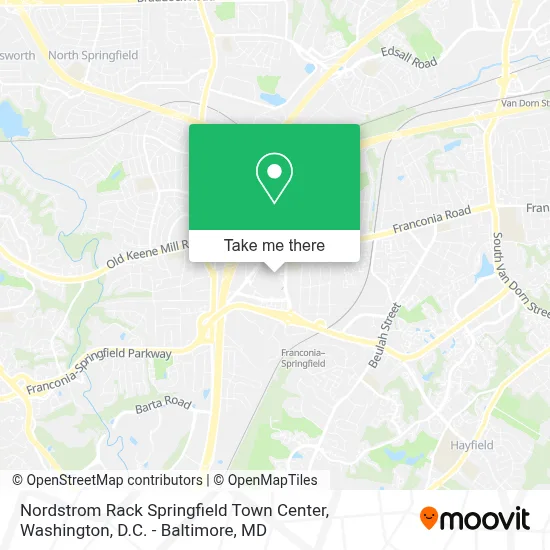 Nordstrom Rack Springfield Town Center map