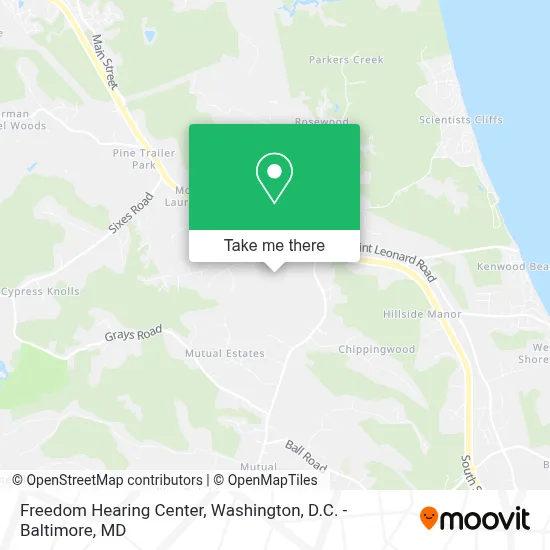Freedom Hearing Center map