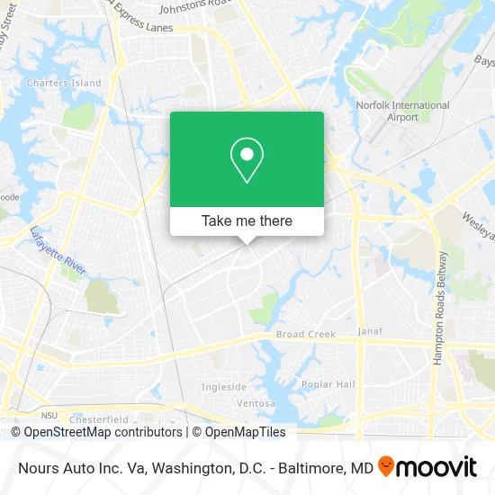 Nours Auto Inc. Va map