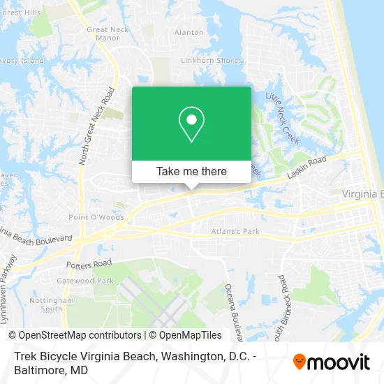 Trek Bicycle Virginia Beach map