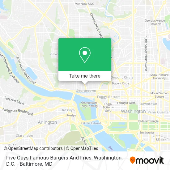 Five Guys Famous Burgers And Fries map
