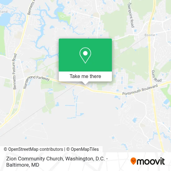 Zion Community Church map
