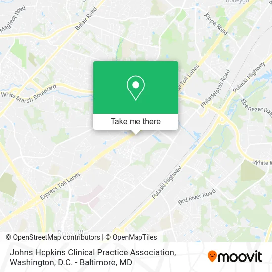 Johns Hopkins Clinical Practice Association map