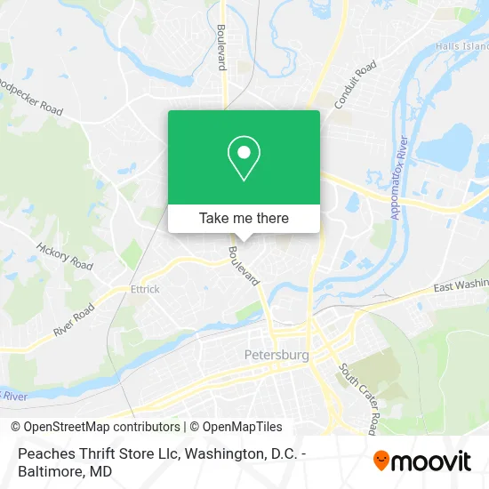 Peaches Thrift Store Llc map