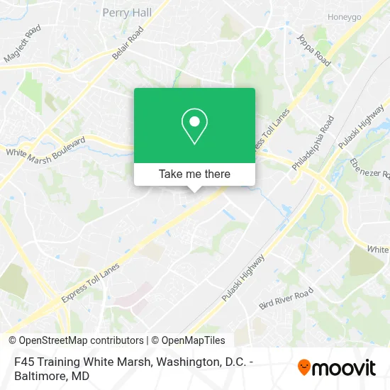 F45 Training White Marsh map