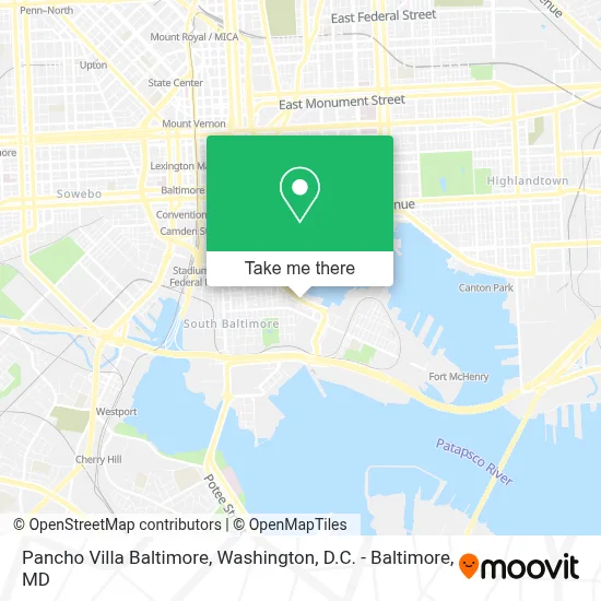 Pancho Villa Baltimore map