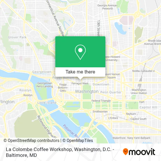 La Colombe Coffee Workshop map