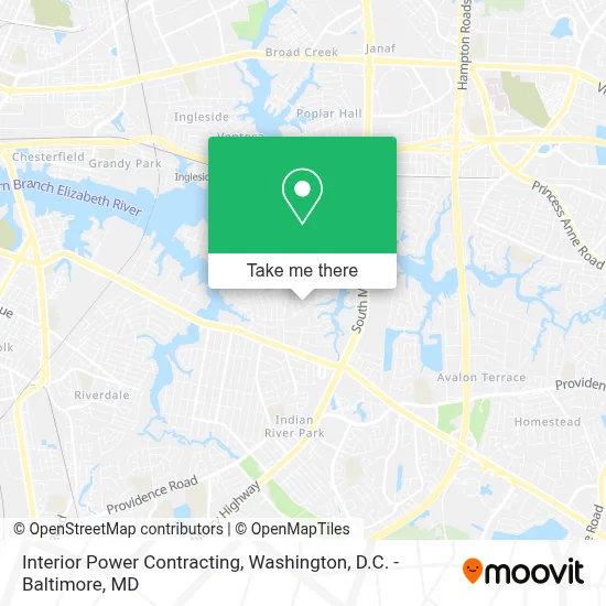 Interior Power Contracting map
