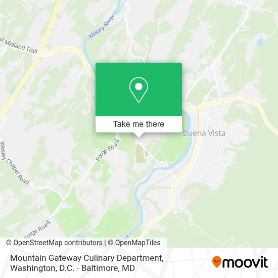 Mountain Gateway Culinary Department map