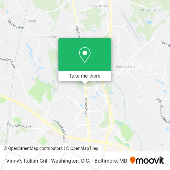 Vinny's Italian Grill map
