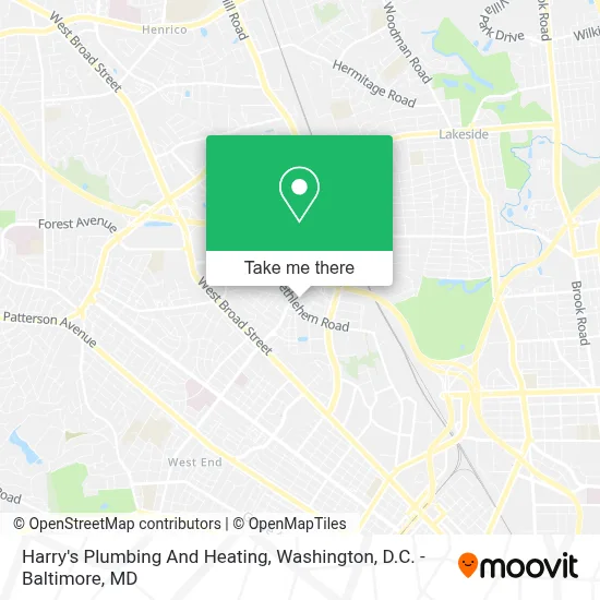 Harry's Plumbing And Heating map