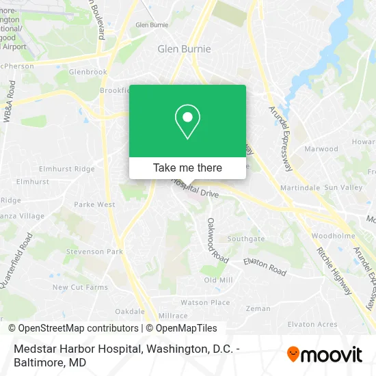 Medstar Harbor Hospital map