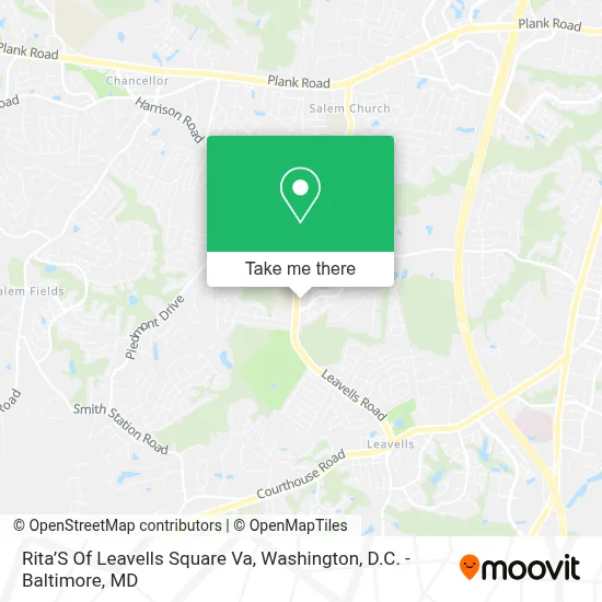 Rita’S Of Leavells Square Va map