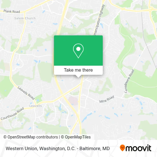 Western Union map