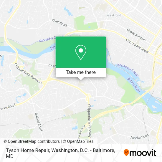 Tyson Home Repair map