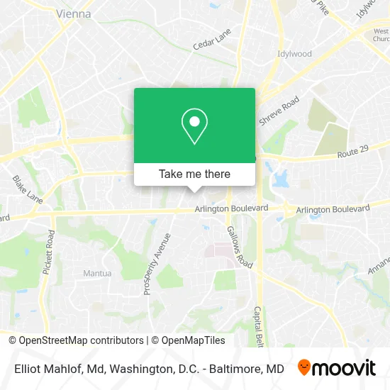 Elliot Mahlof, Md map