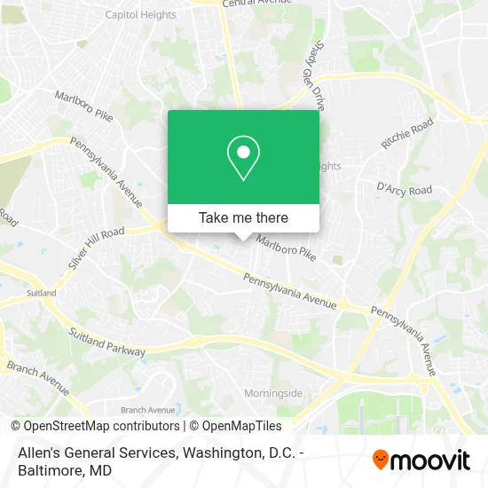Allen's General Services map