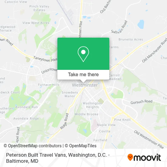 Peterson Built Travel Vans map