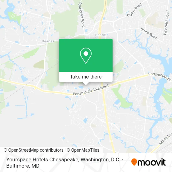 Yourspace Hotels Chesapeake map
