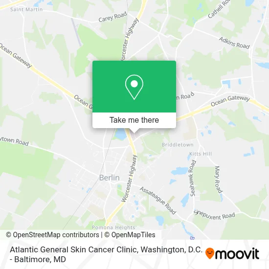 Atlantic General Skin Cancer Clinic map