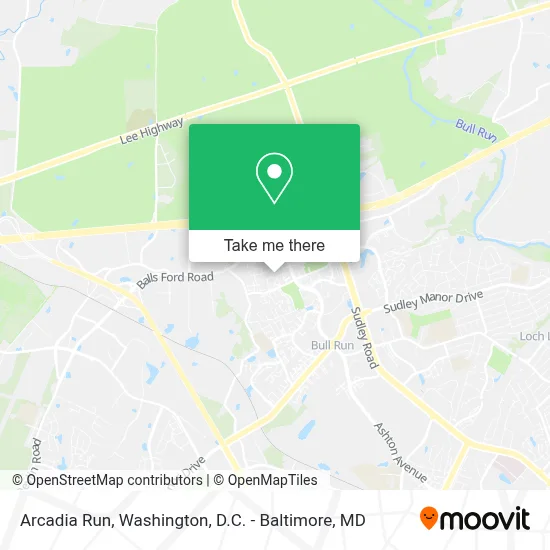 Arcadia Run map