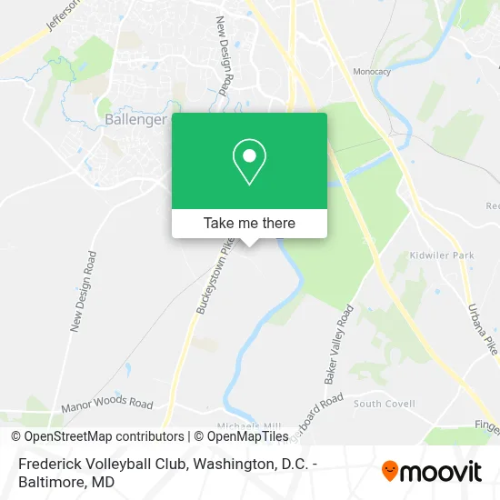 Frederick Volleyball Club map
