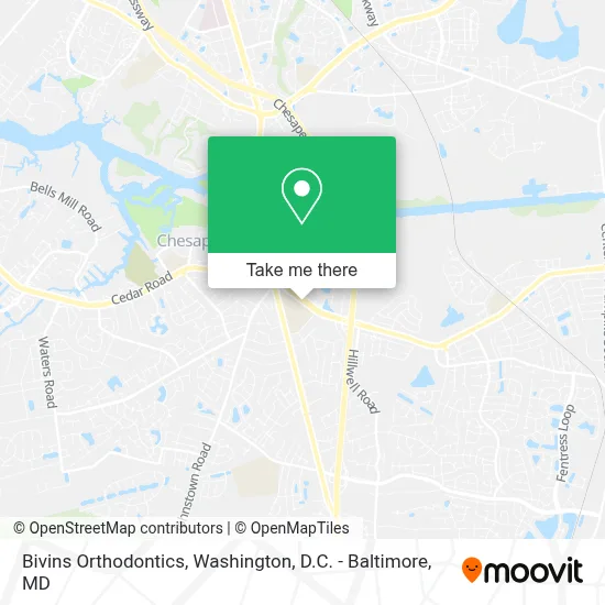 Bivins Orthodontics map