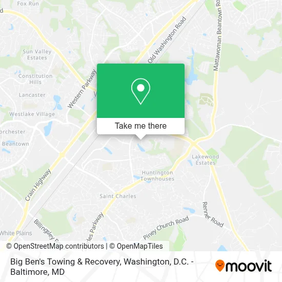 Big Ben's Towing & Recovery map