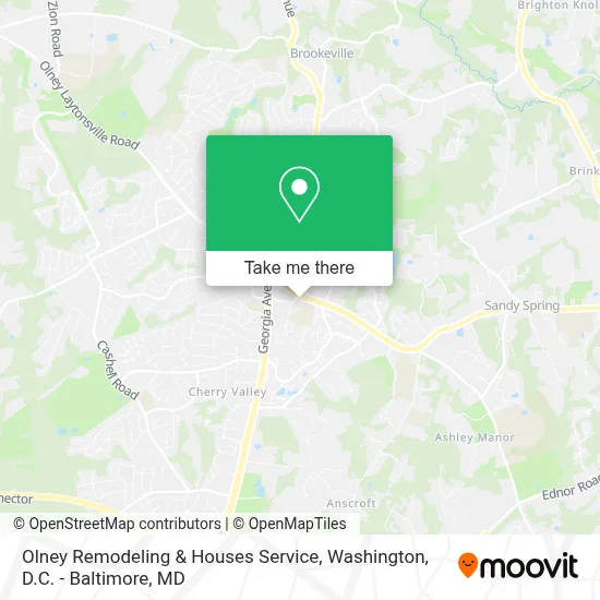Olney Remodeling & Houses Service map