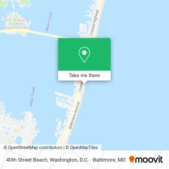 40th Street Beach map