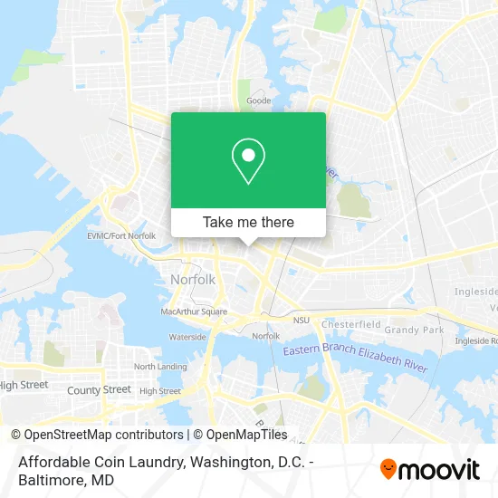 Affordable Coin Laundry map