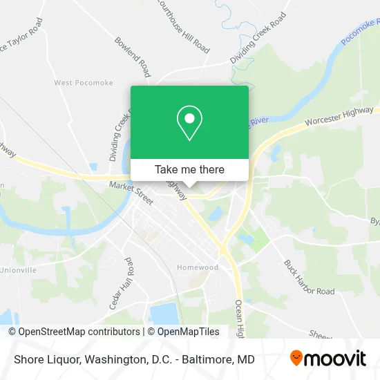 Shore Liquor map
