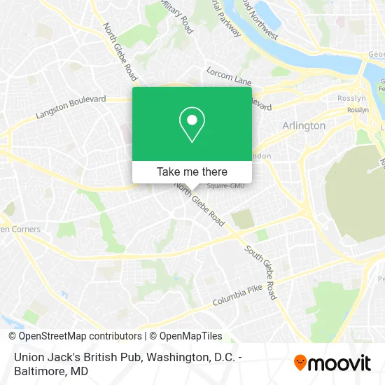 Union Jack's British Pub map