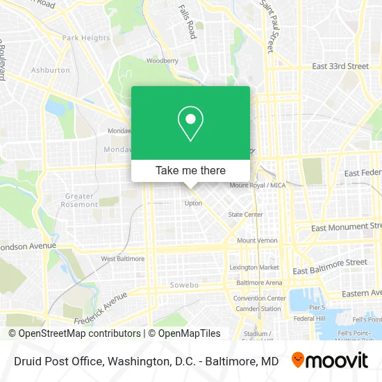 Druid Post Office map