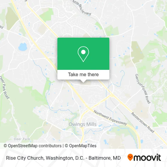 Rise City Church map