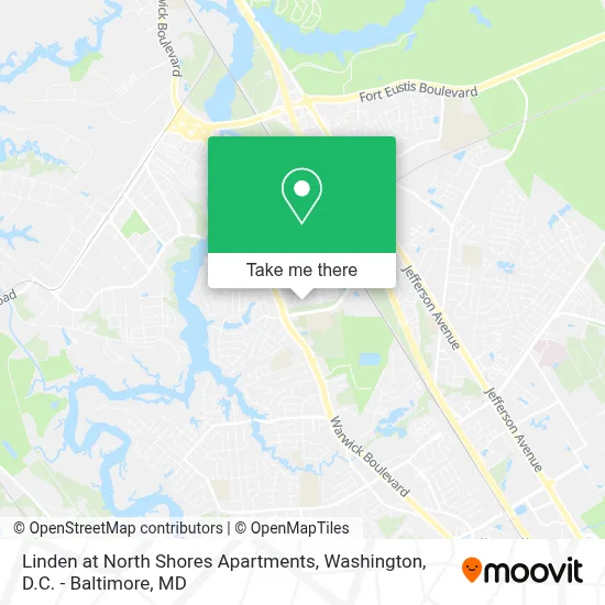 Linden at North Shores Apartments map