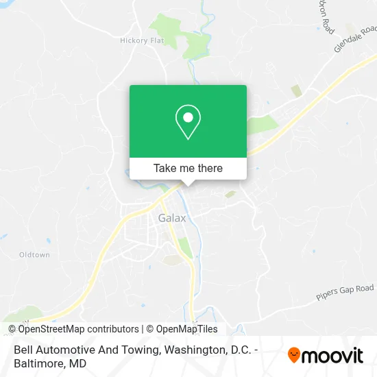 Bell Automotive And Towing map