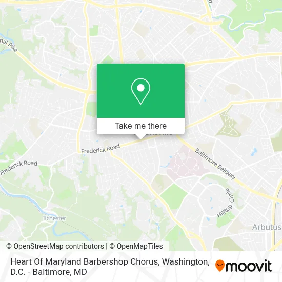 Heart Of Maryland Barbershop Chorus map