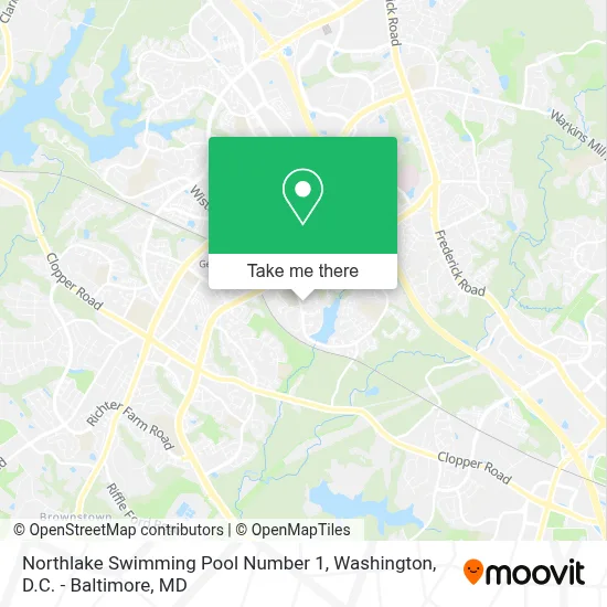 Northlake Swimming Pool Number 1 map