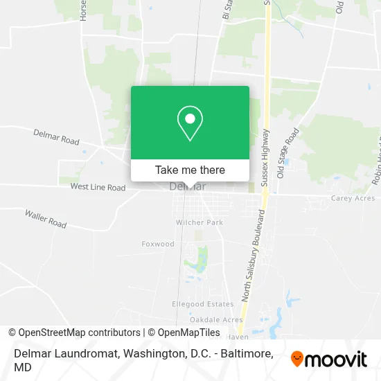 Delmar Laundromat map