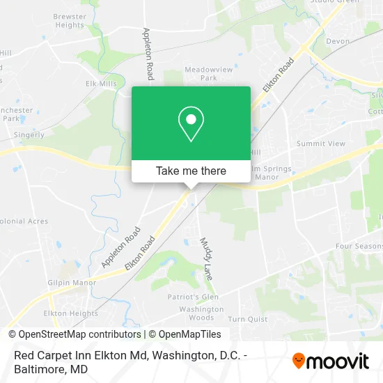 Red Carpet Inn Elkton Md map