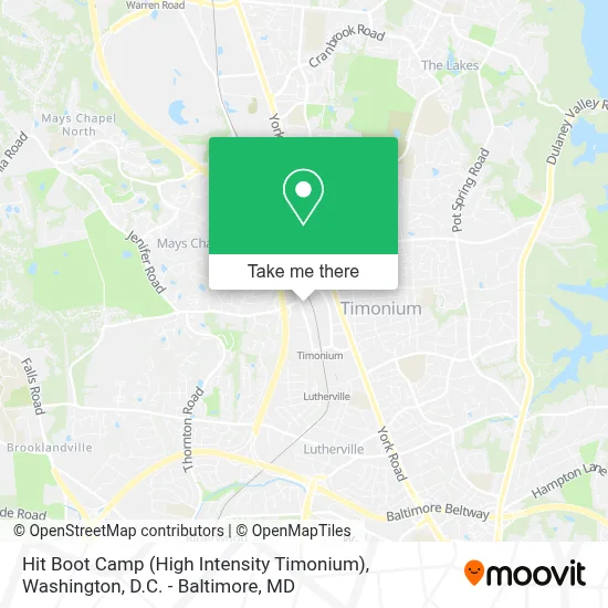 Hit Boot Camp (High Intensity Timonium) map