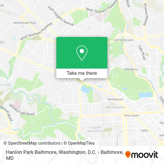 Hanlon Park Baltimore map