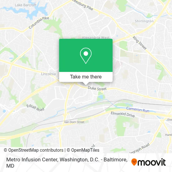 Metro Infusion Center map