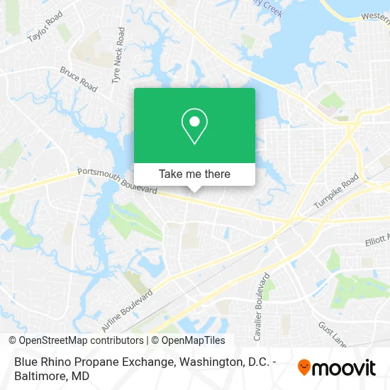 Blue Rhino Propane Exchange map