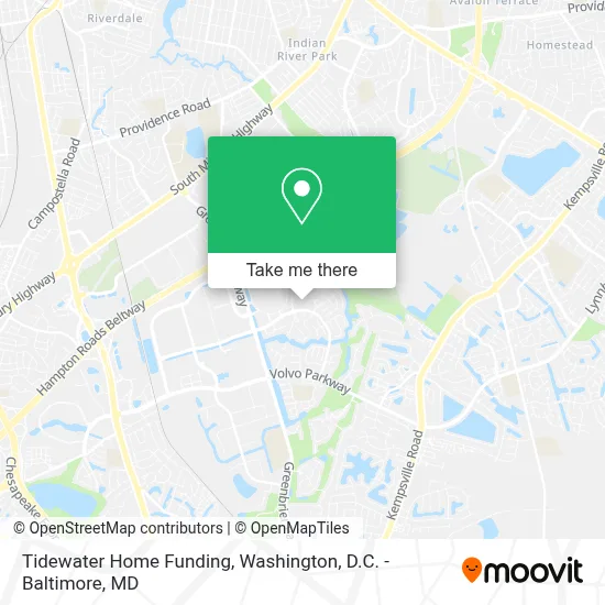 Tidewater Home Funding map